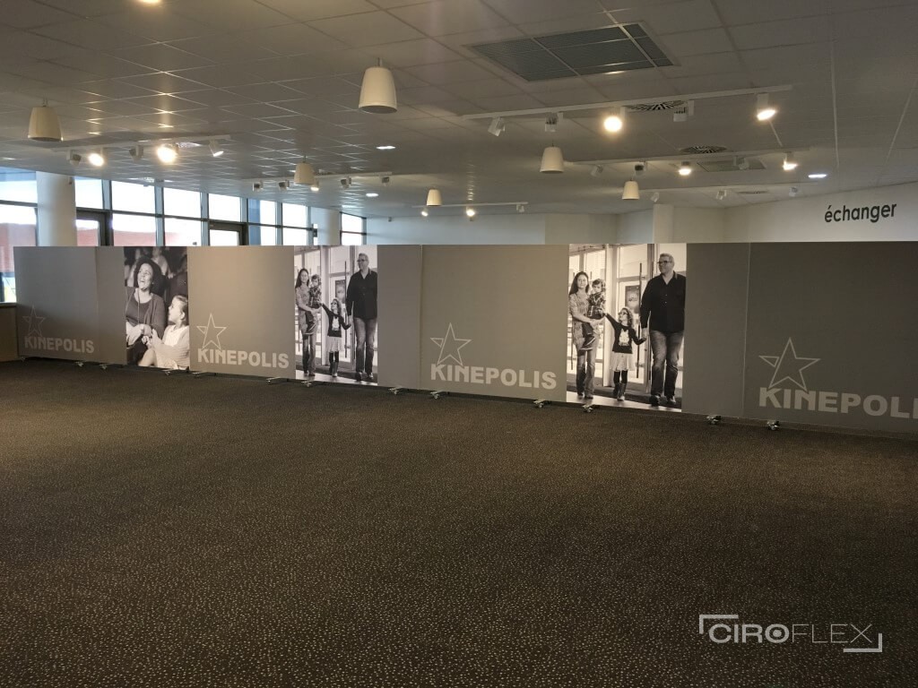 mobiele wanden zwenkwieltjes congreszaal Kinepolis (1)